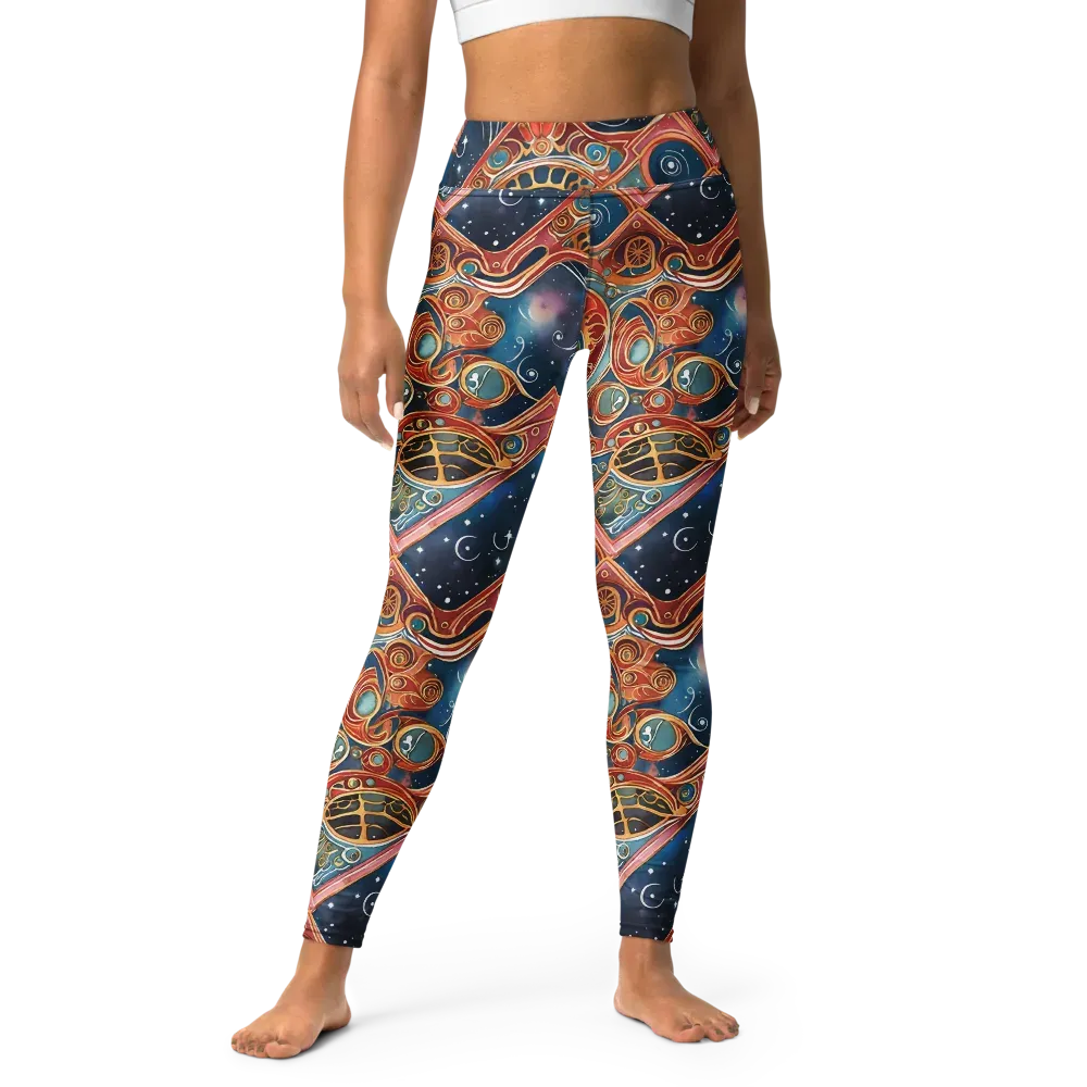 Celestial Filigree on Yoga Leggings — Front