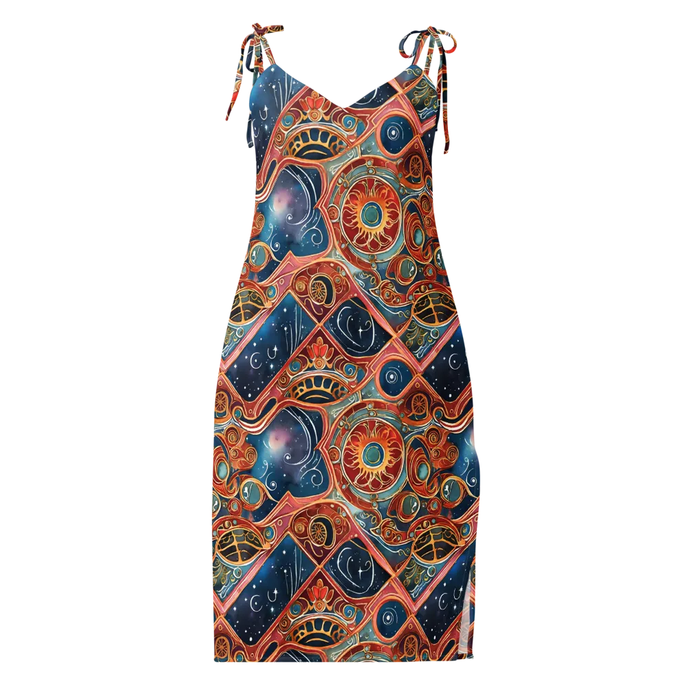 Celestial Filigree on Slip Dress — Front