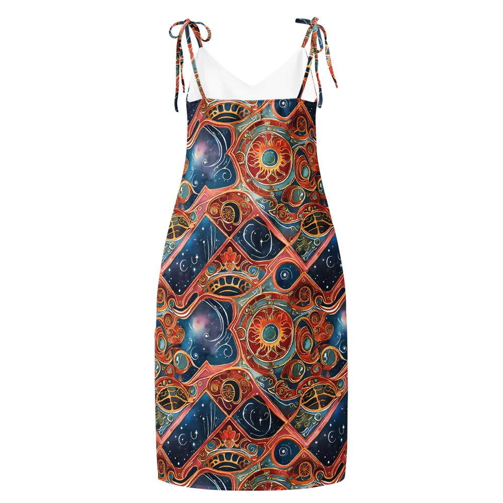 Celestial Filigree on Slip Dress — Back