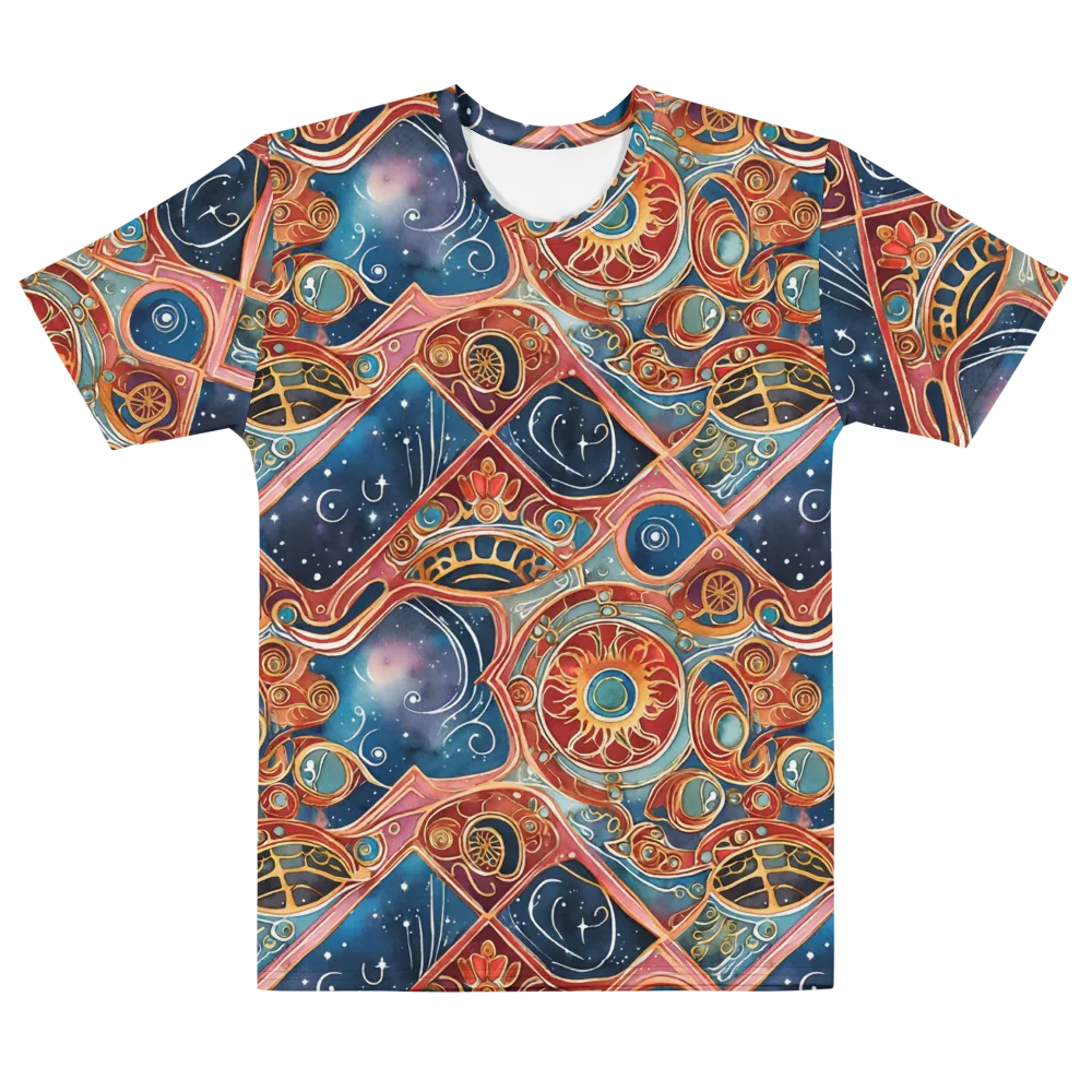 Celestial Filigree on Men's Cotton Crew Neck T-Shirt — Front