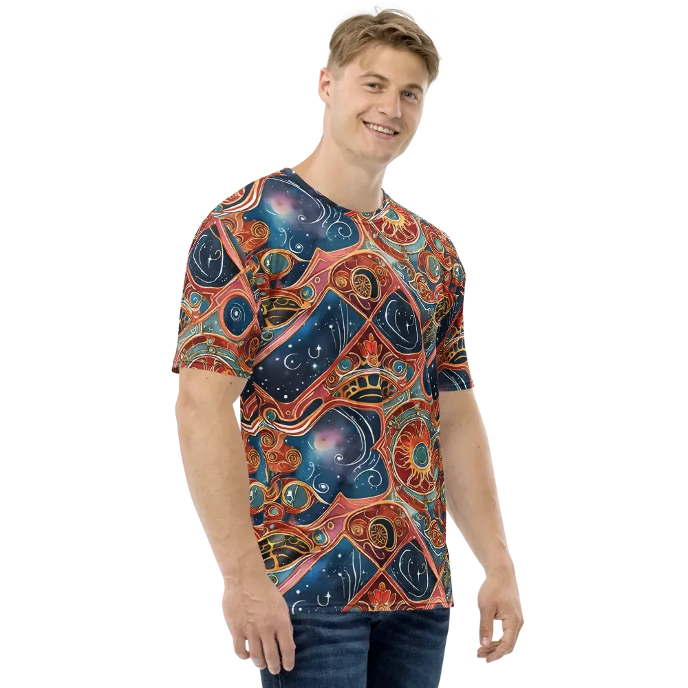 Celestial Filigree on Men's Crew Neck T-Shirt — Right