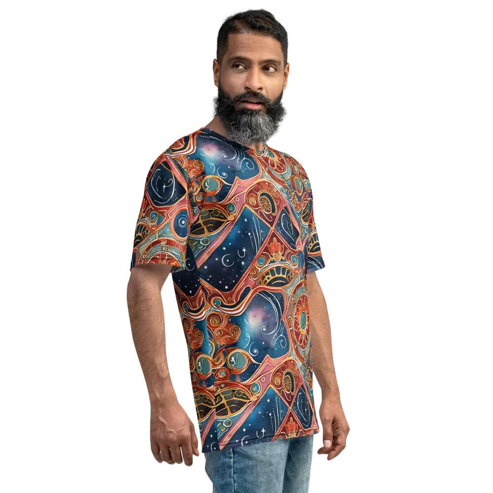 Celestial Filigree on Men's Crew Neck T-Shirt — Right