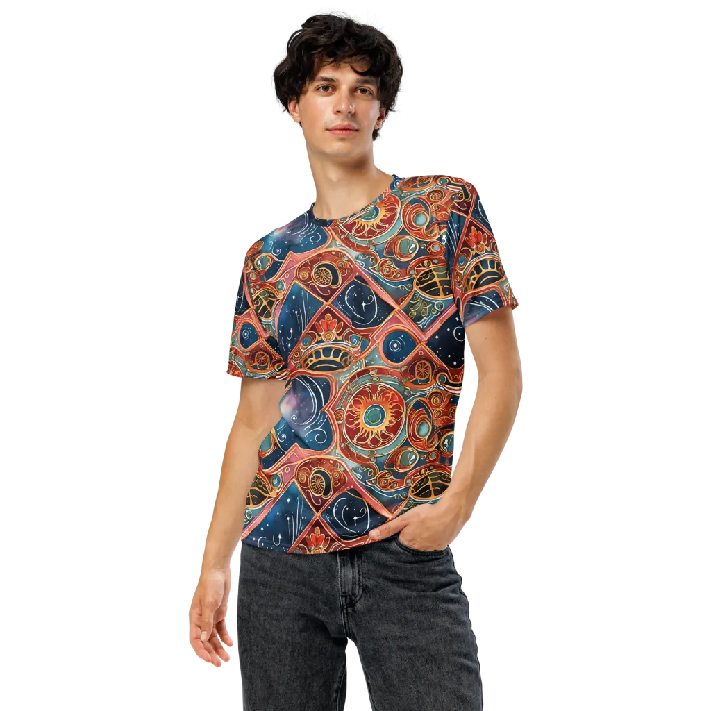 Celestial Filigree on Men's Crew Neck T-Shirt — Front