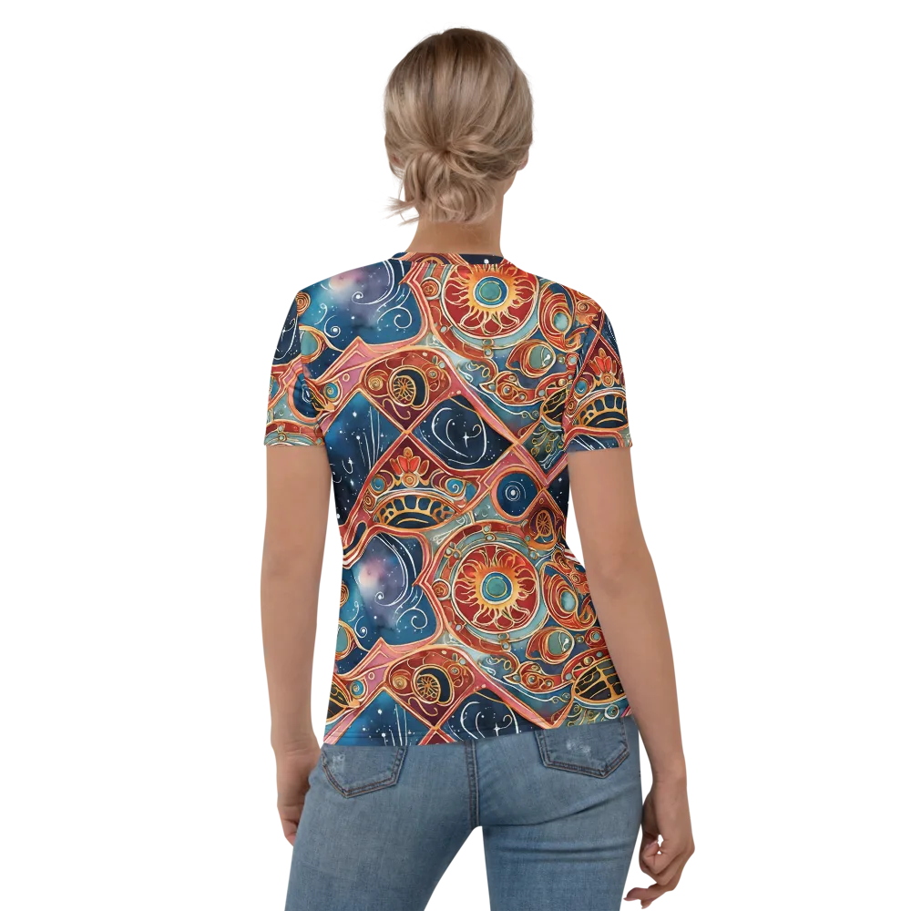 Celestial Filigree on Women's Crew Neck T-Shirt — Back