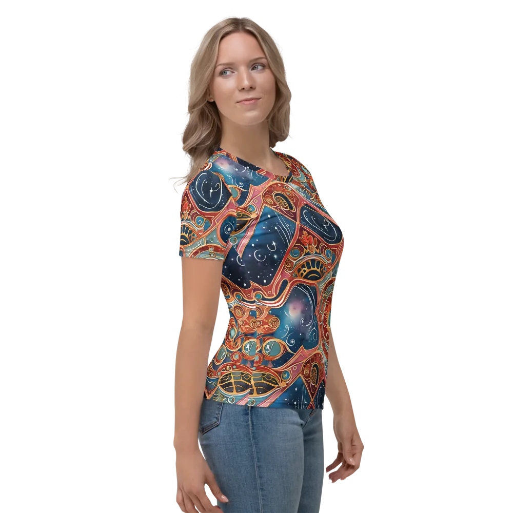 Celestial Filigree on Women's Crew Neck T-Shirt — Right