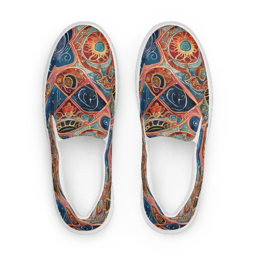 Celestial Filigree on a Women's Slip-On Canvas Shoes