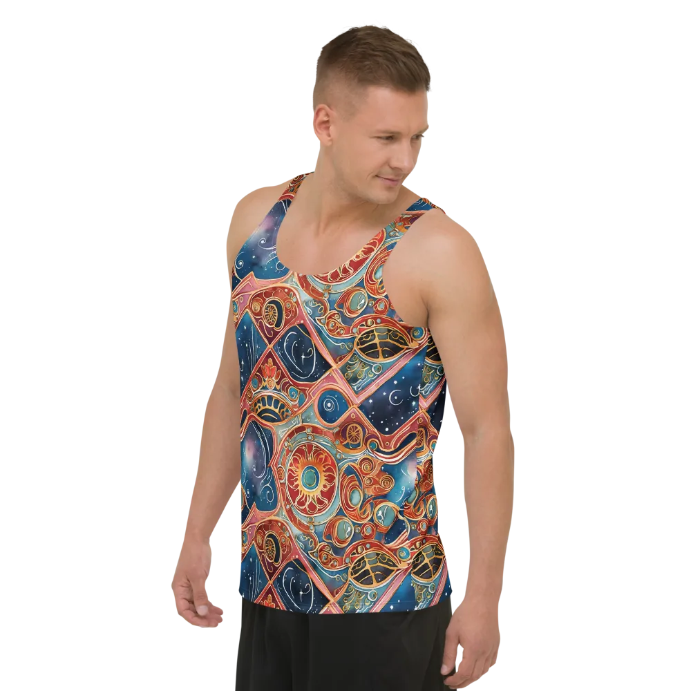 Celestial Filigree on Men's Tank Top — Left Front