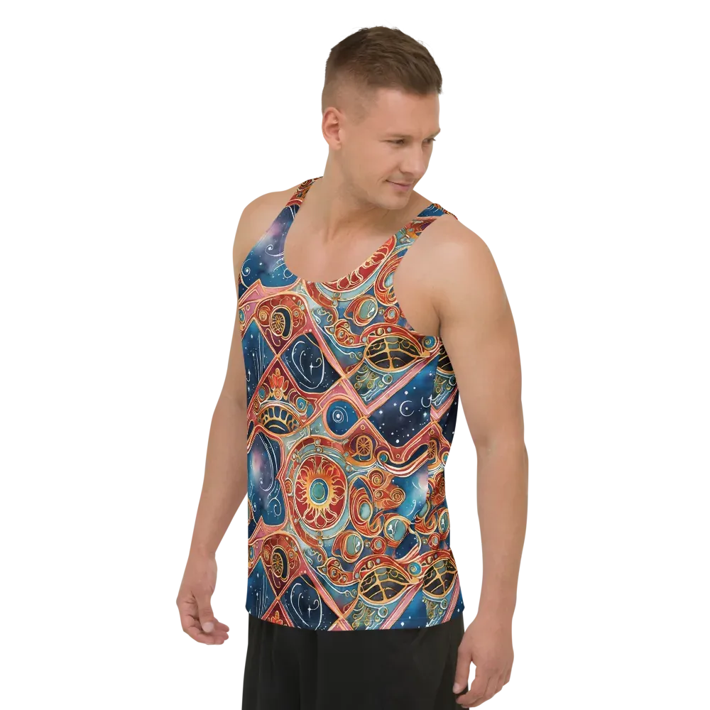 Celestial Filigree on Men's Tank Top — Left Front
