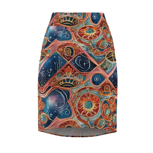 Celestial Filigree on a Pencil Skirt