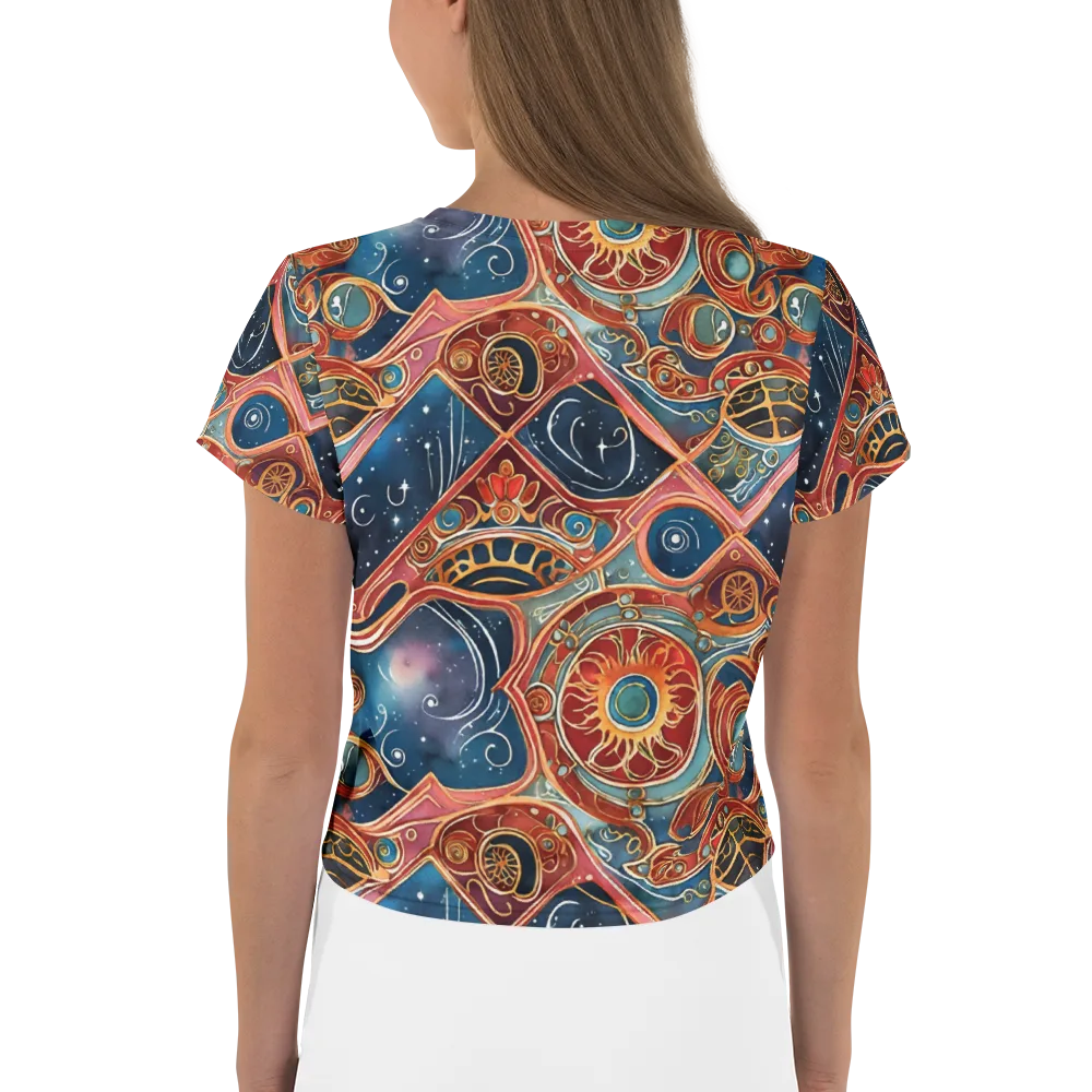 Celestial Filigree on Crop Tee — Back