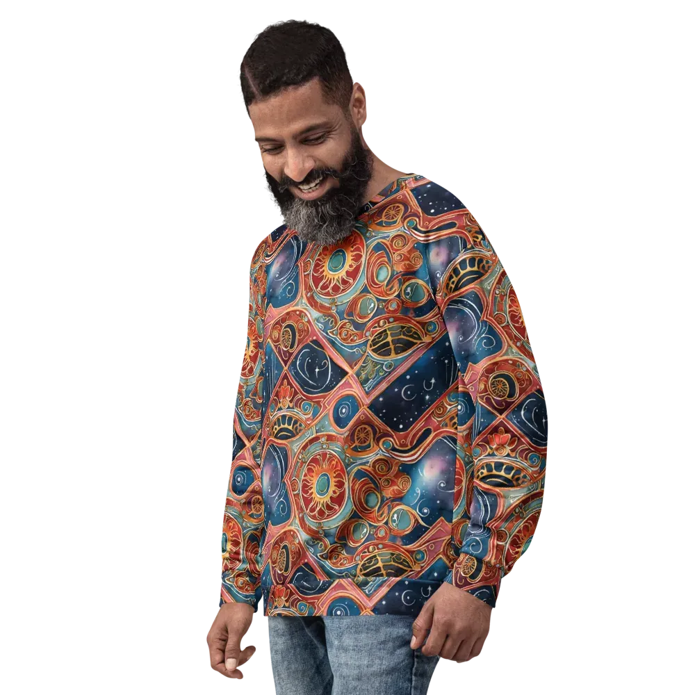 Celestial Filigree on Sweatshirt — Left Front