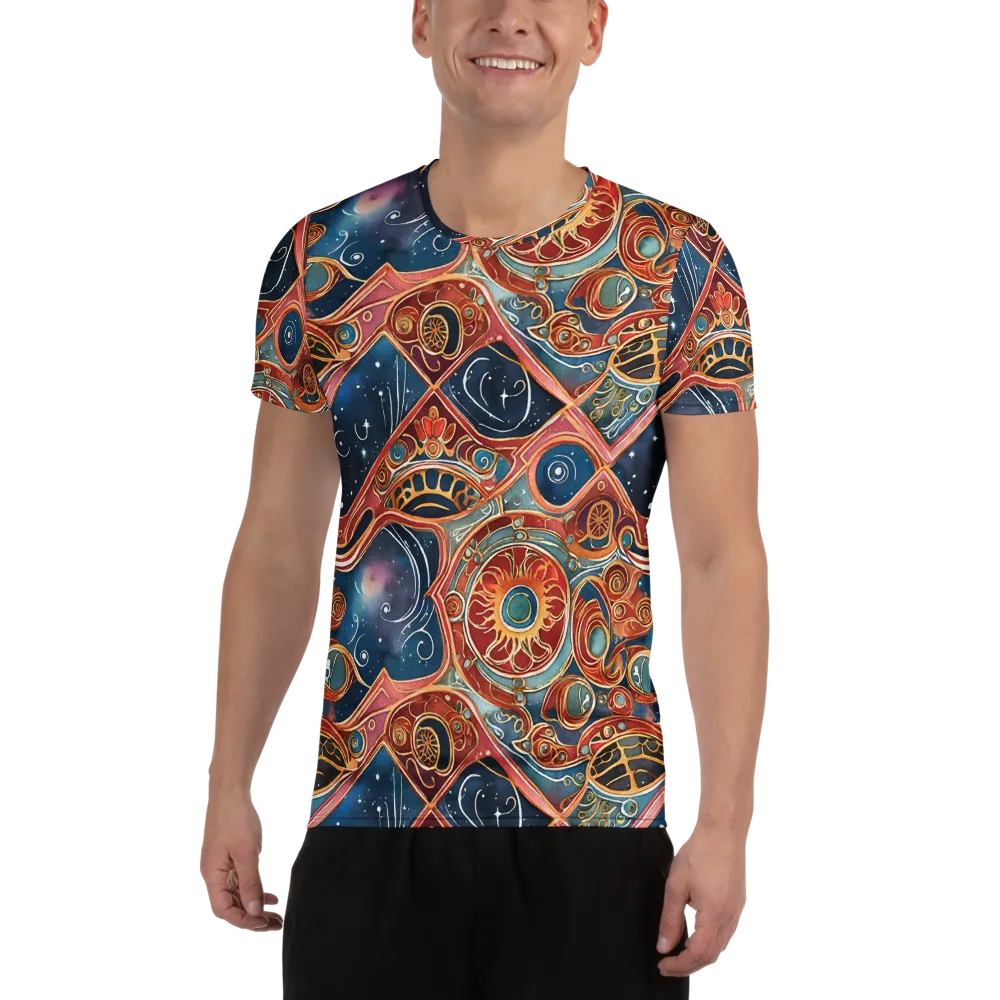 Celestial Filigree on Men's Athletic T-Shirt — Front