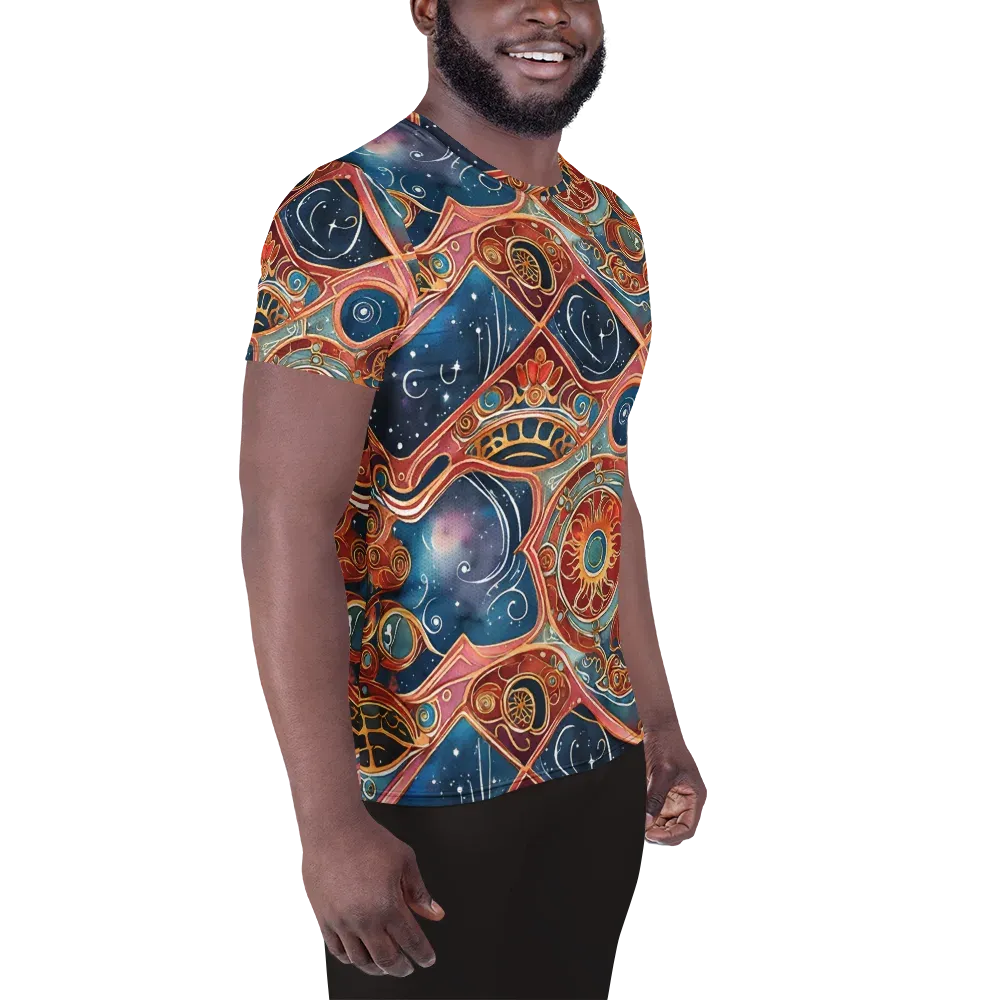 Celestial Filigree on Men's Athletic T-Shirt — Right