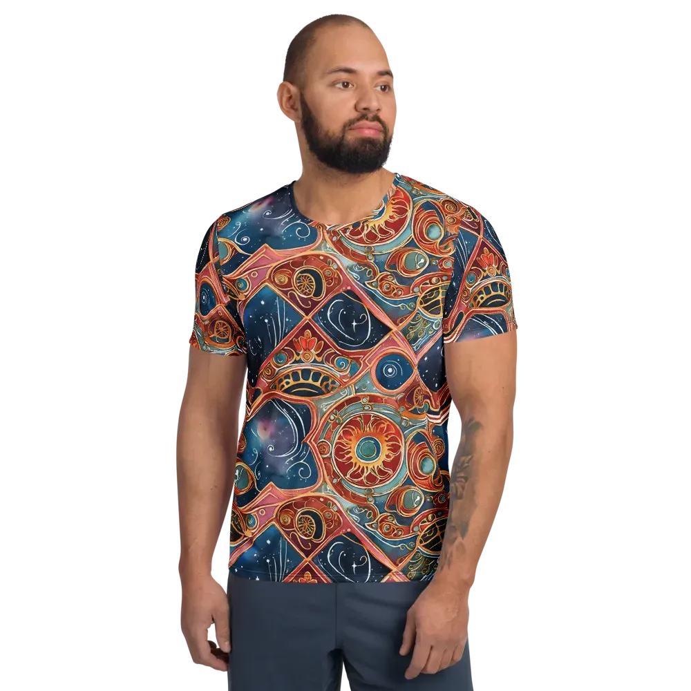 Celestial Filigree on Men's Athletic T-Shirt — Front