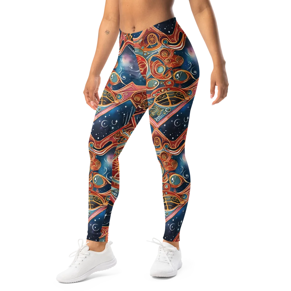 Celestial Filigree on Leggings — Left Front