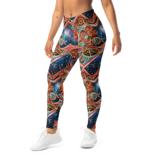 Celestial Filigree on a Leggings