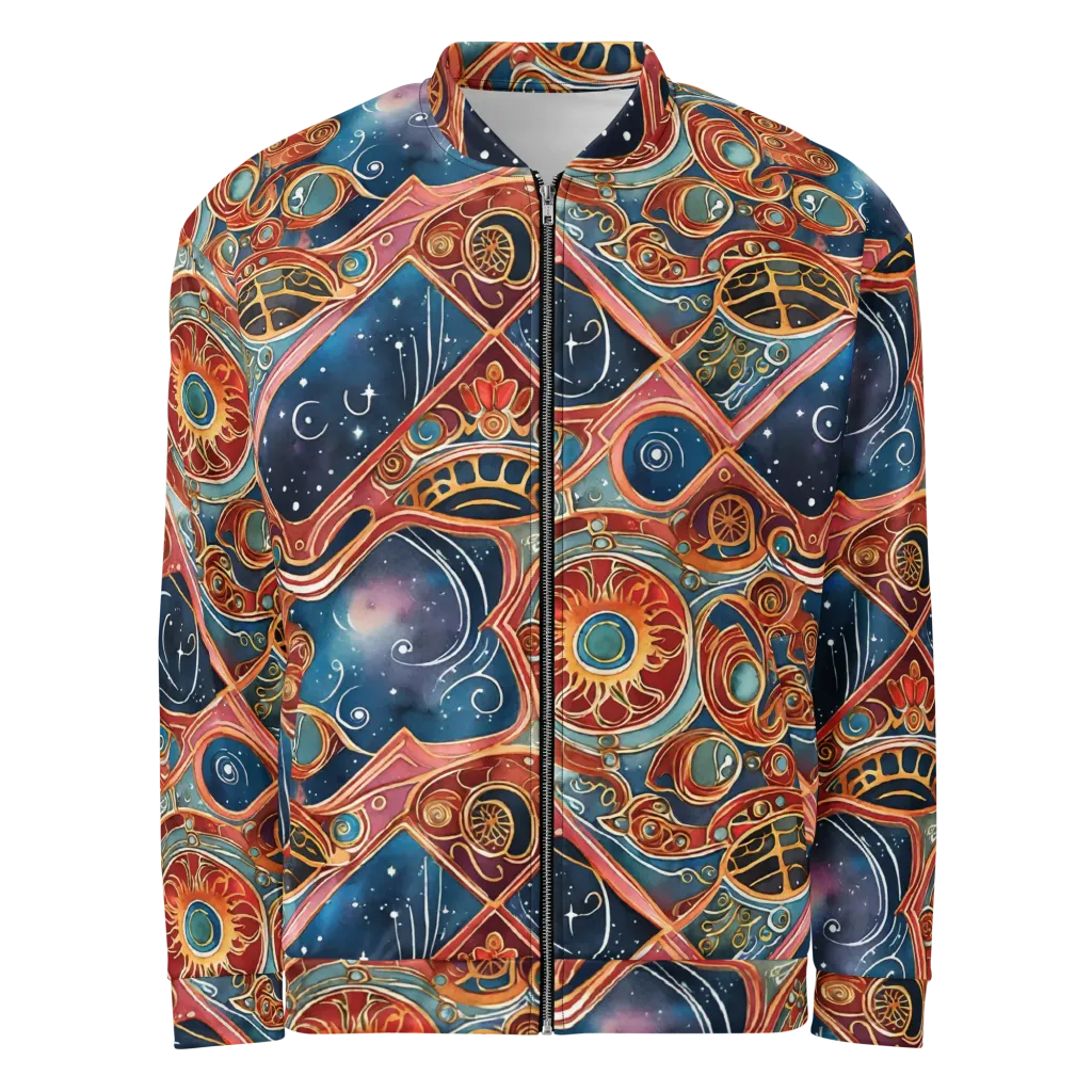 Celestial Filigree on Bomber Jacket — Front