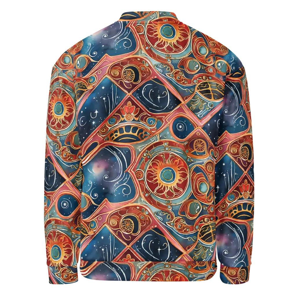 Celestial Filigree on Bomber Jacket — Back