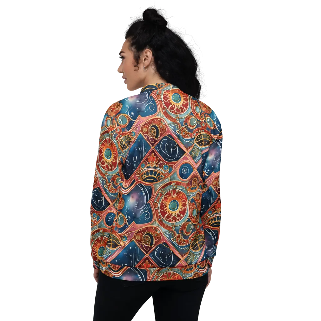 Celestial Filigree on Bomber Jacket — Back