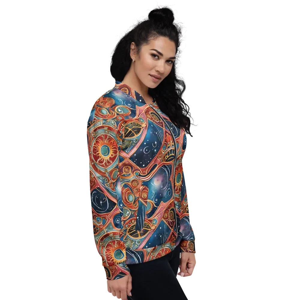 Celestial Filigree on Bomber Jacket — Right
