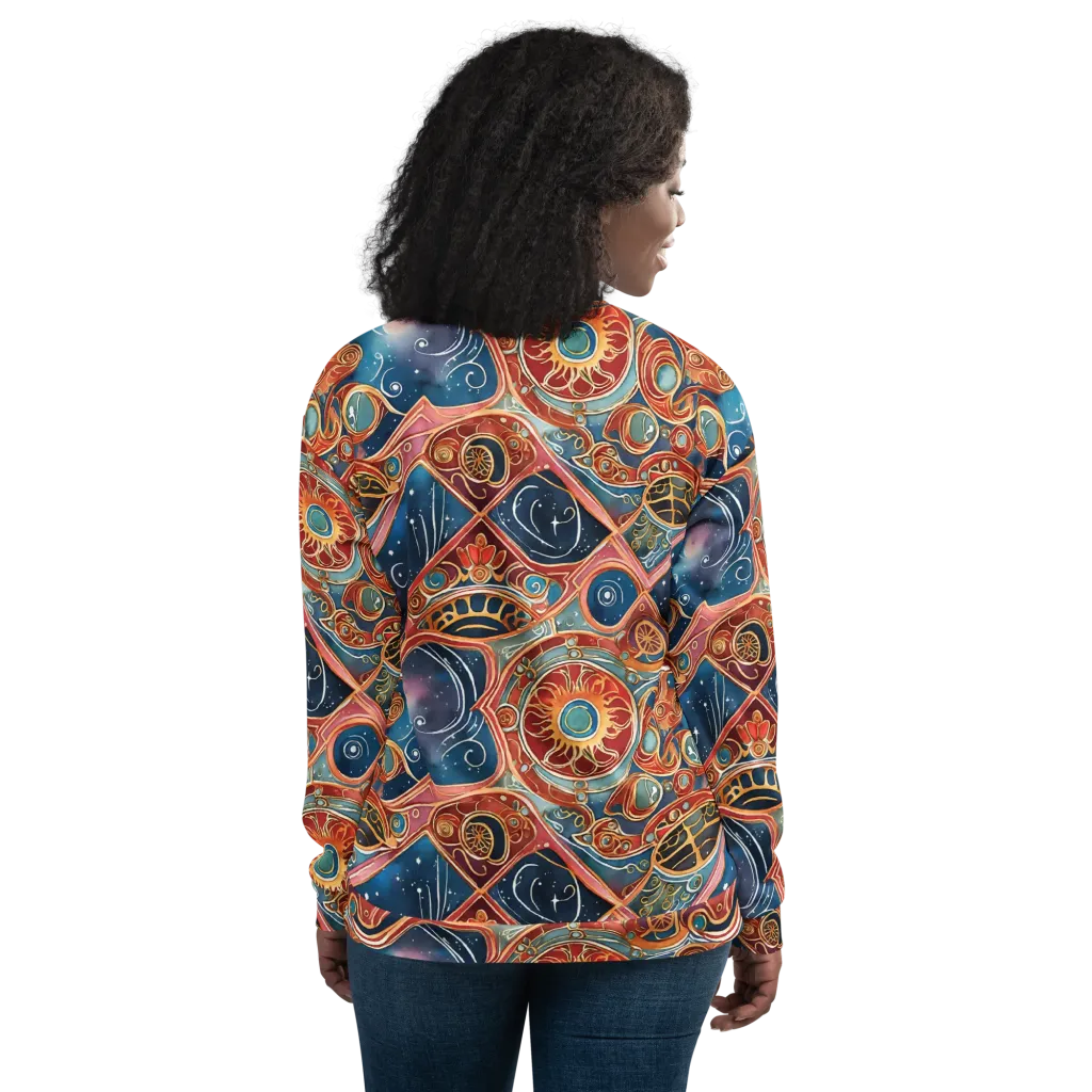 Celestial Filigree on Bomber Jacket — Back