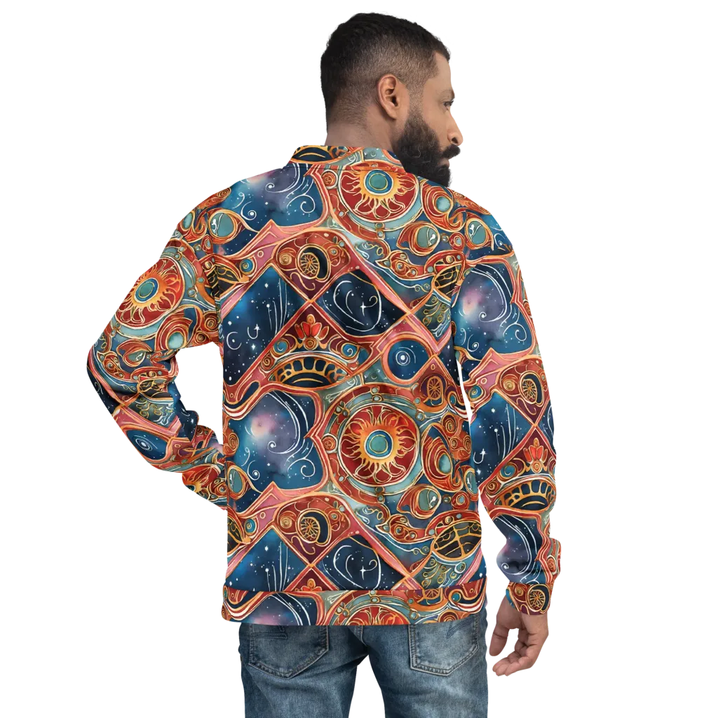 Celestial Filigree on Bomber Jacket — Back