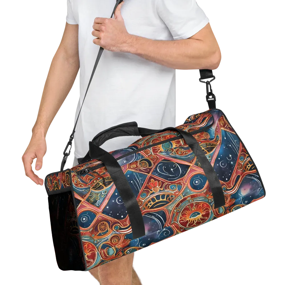 Celestial Filigree on Duffle Bag — Right Front