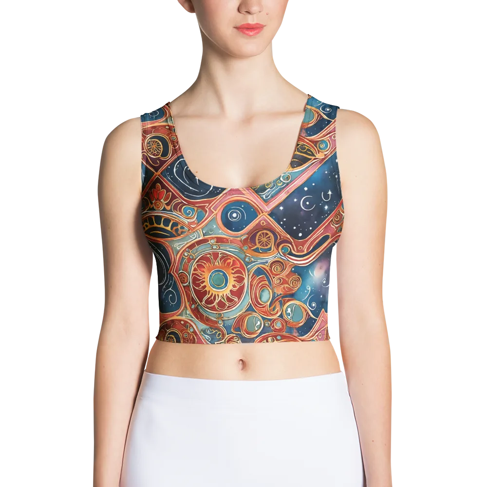 Celestial Filigree on Crop Top — Front