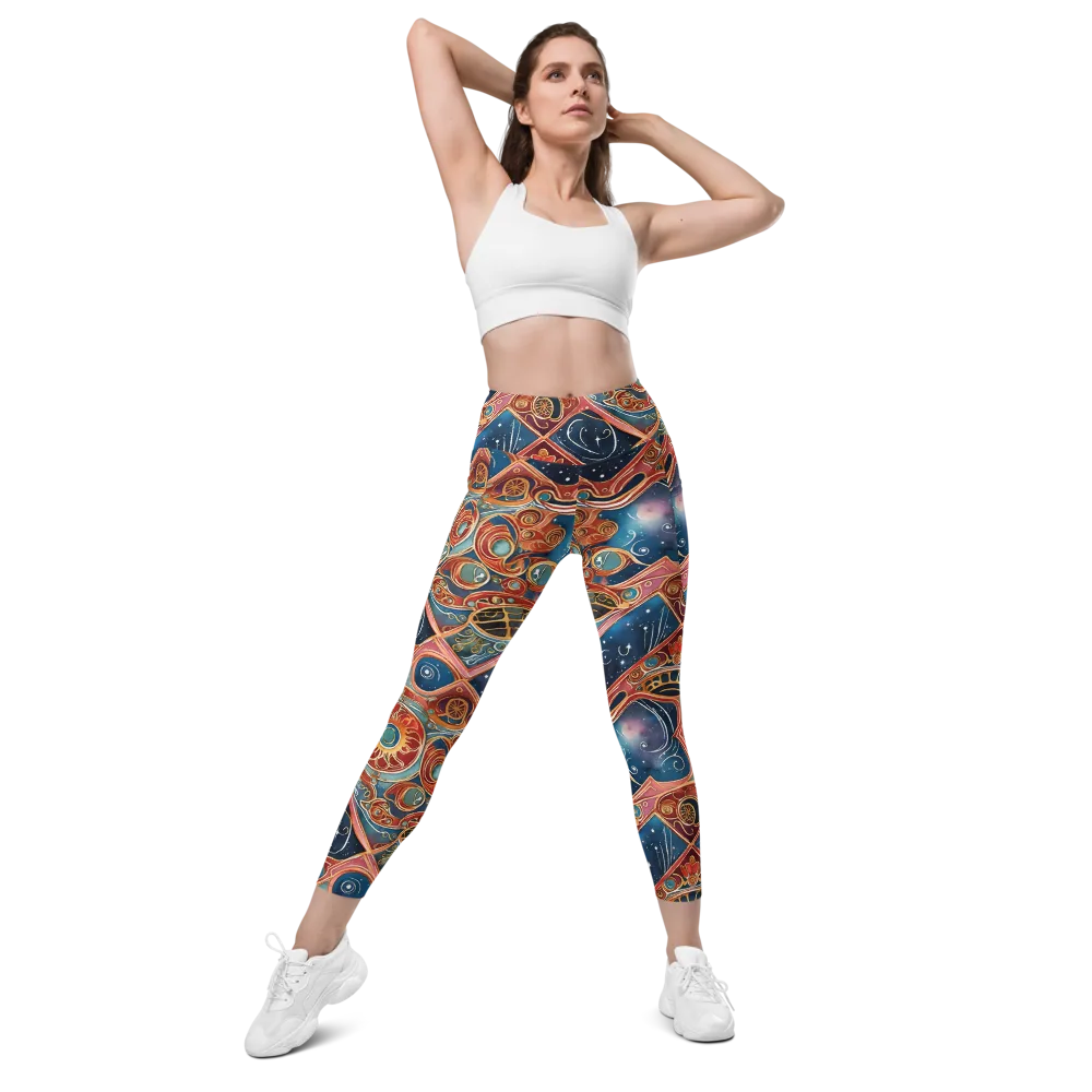 Celestial Filigree on Leggings with Pockets — Front