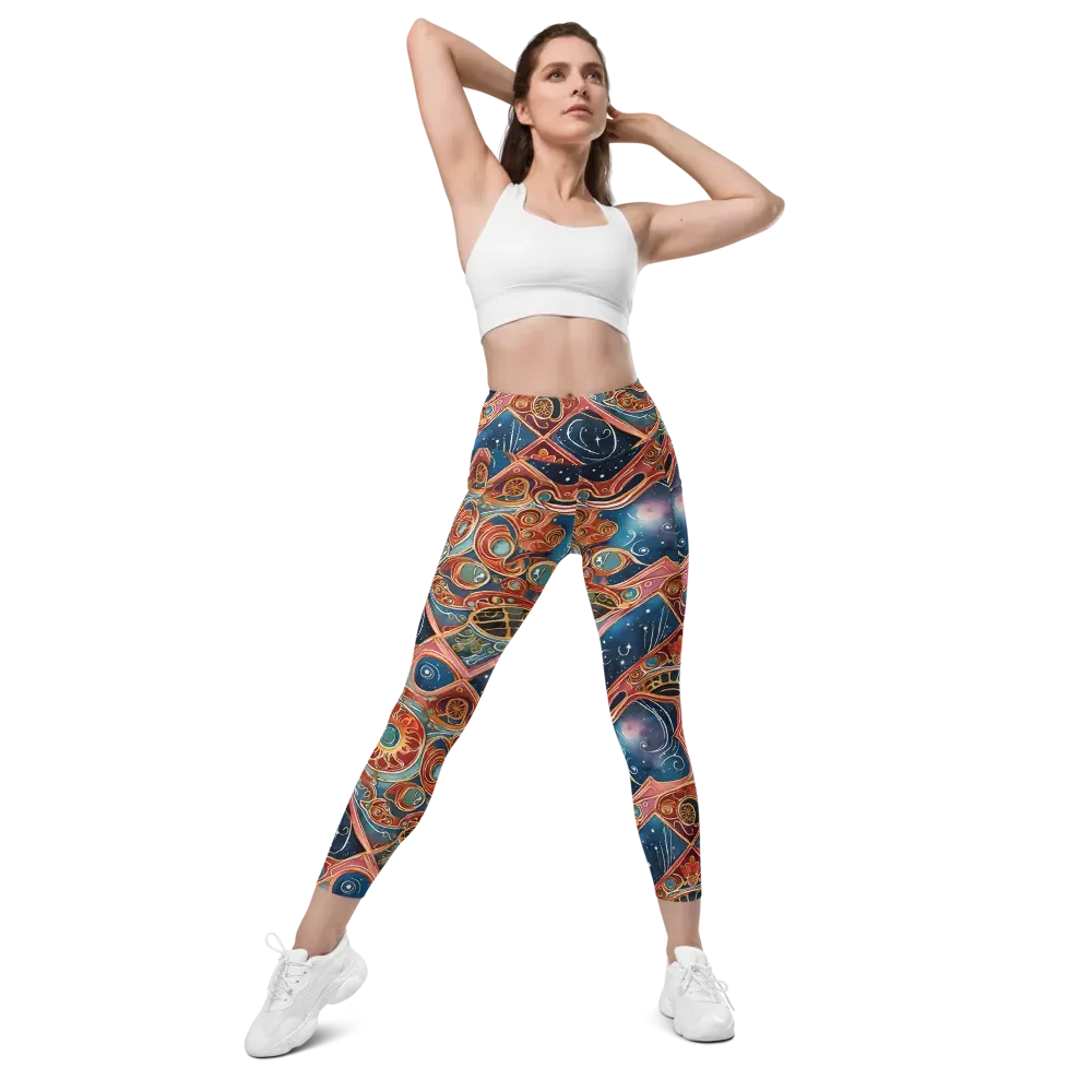 Celestial Filigree on Leggings with Pockets — Front