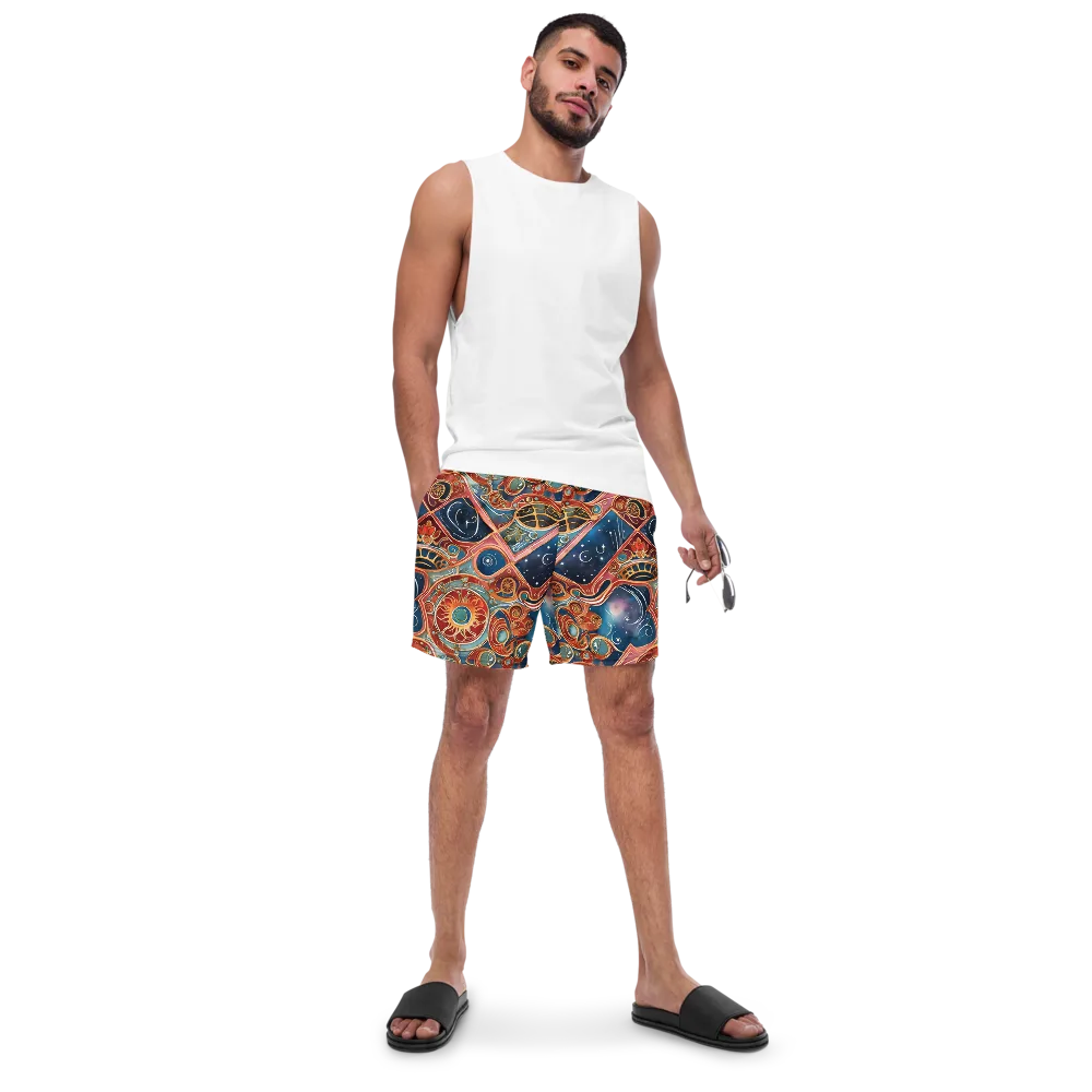 Celestial Filigree on Swim Trunks — Front