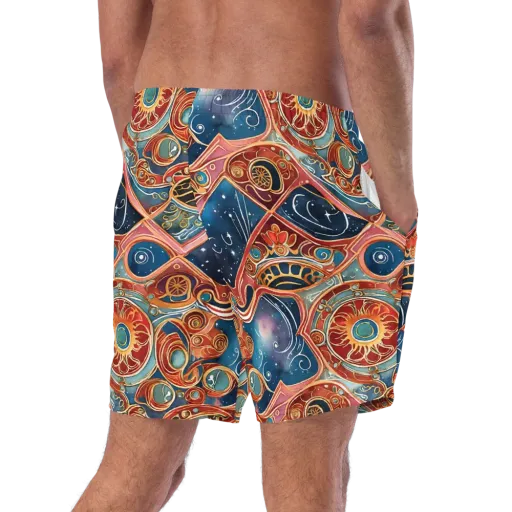 Celestial Filigree on a Swim Trunks