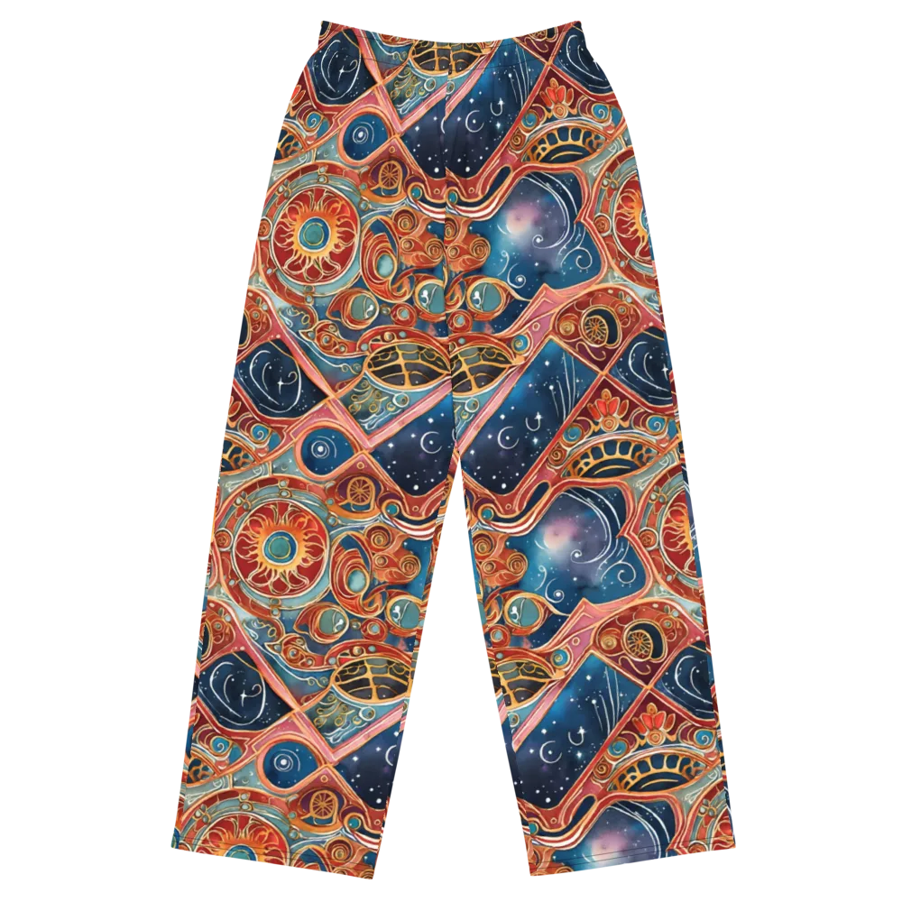 Celestial Filigree on Wide-Leg Pants — Front