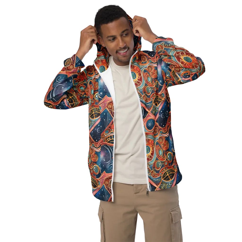 Celestial Filigree on Men's Windbreaker — Front