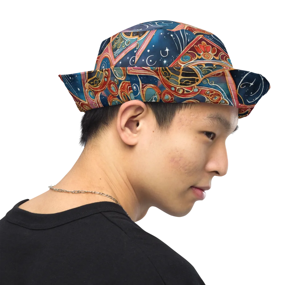 Celestial Filigree on Reversible Bucket Hat — Right Outside