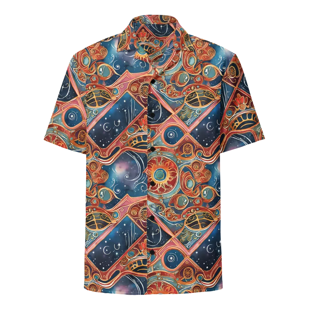 Celestial Filigree on Button Shirt — Front