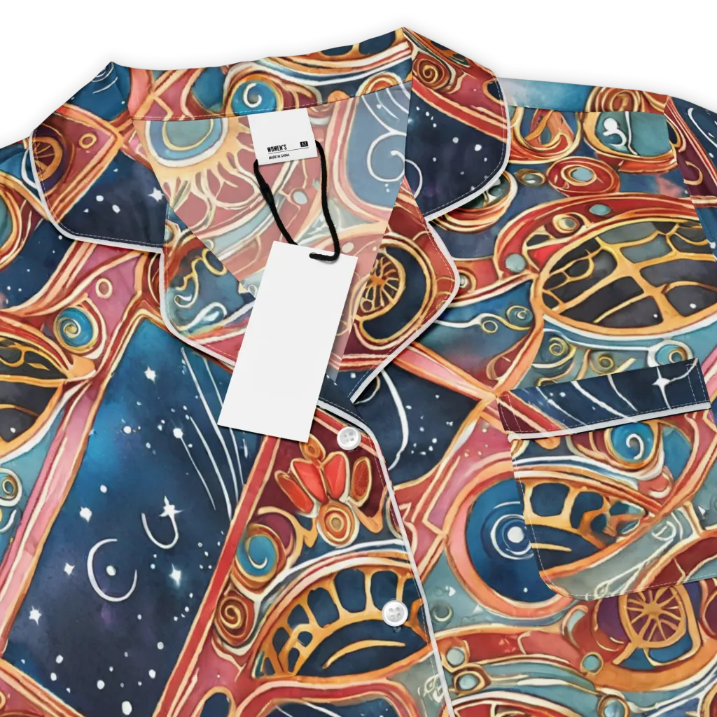 Celestial Filigree on Women's Short Sleeve Pajama Top — Product details