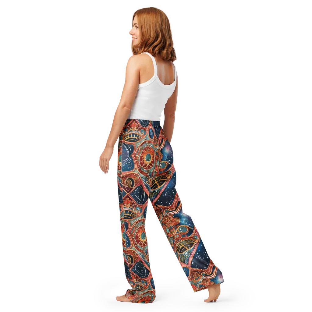 Celestial Filigree on Women's Pajama Pants — Back