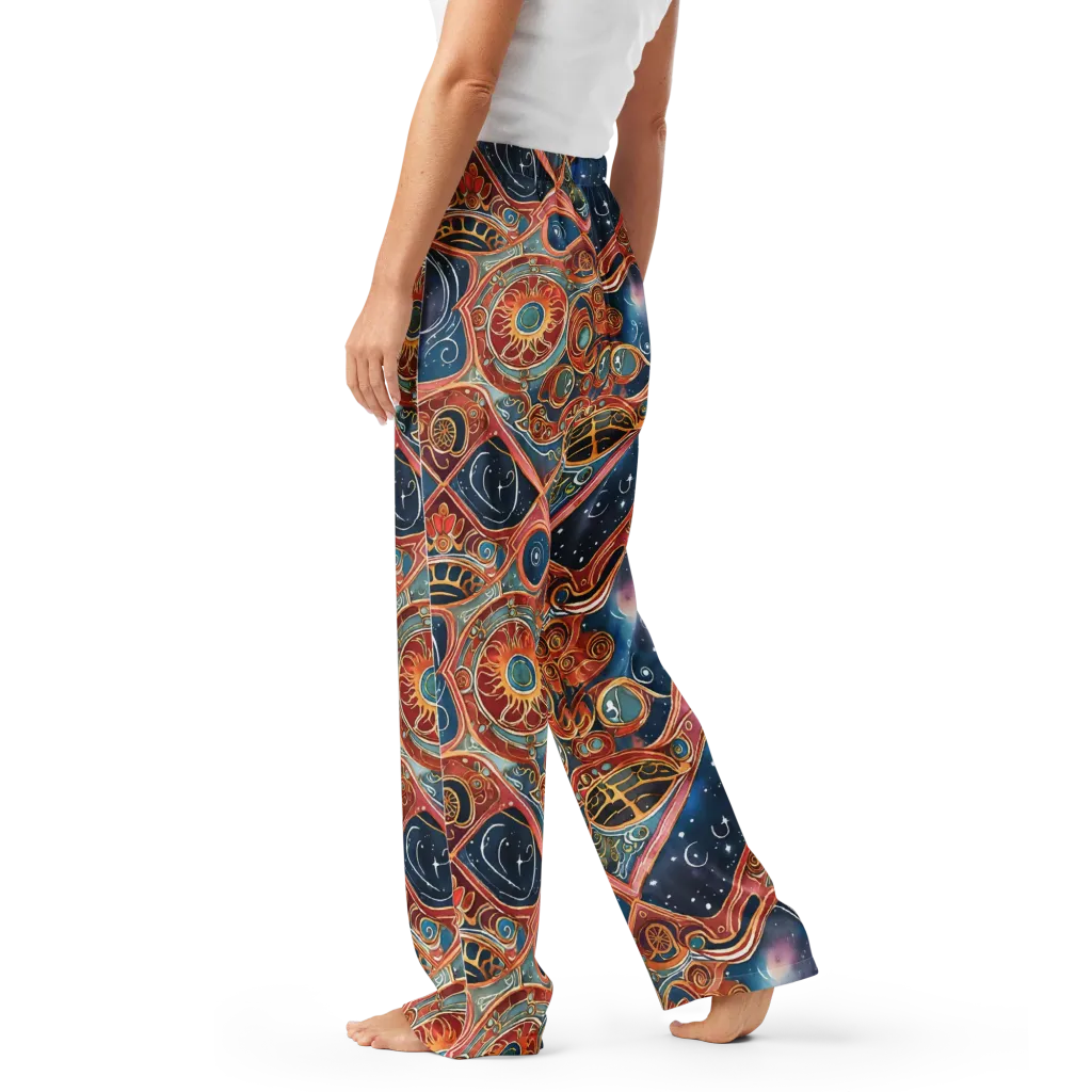 Celestial Filigree on Women's Pajama Pants — Left