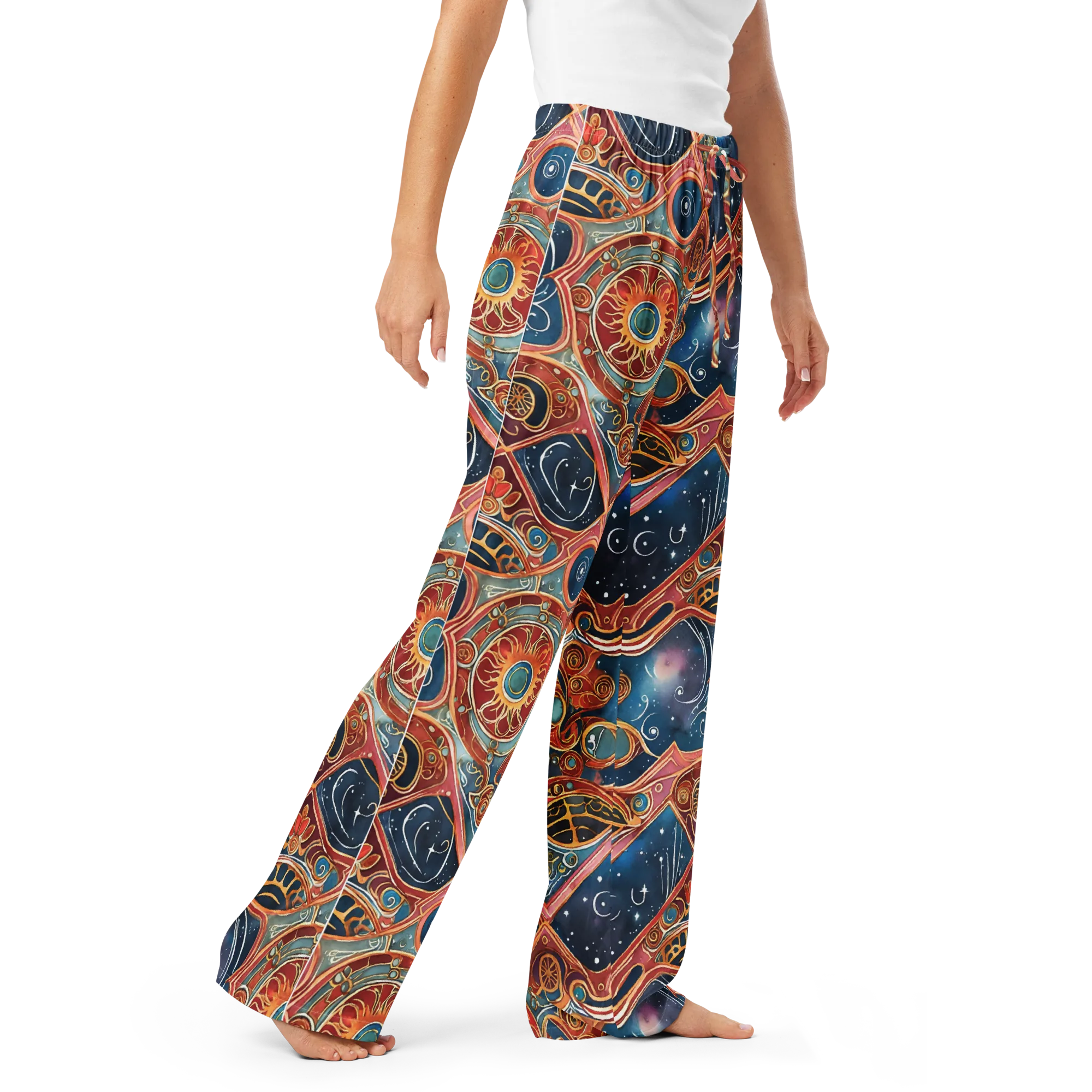 Celestial Filigree on Women's Pajama Pants — Right Front