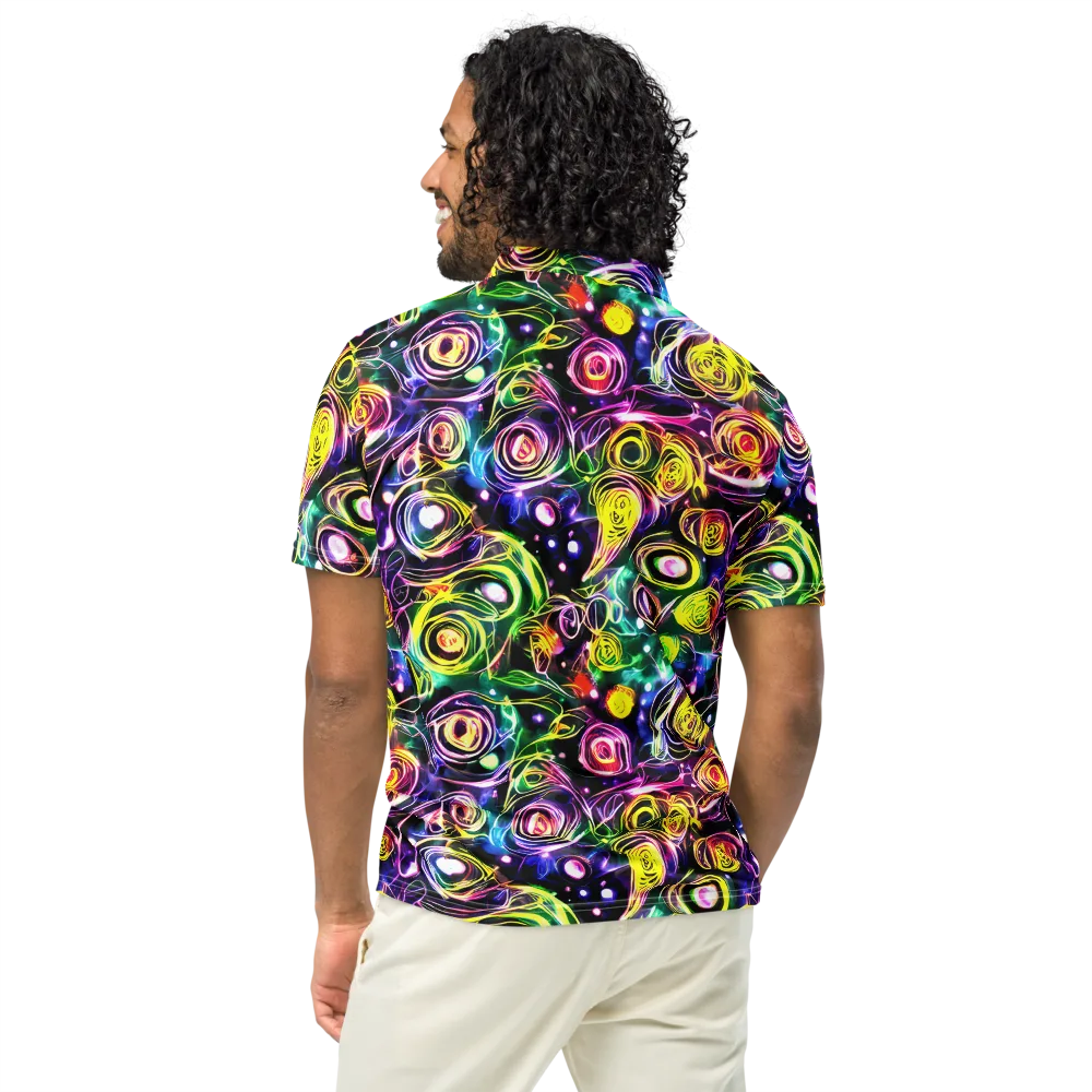 Electric Rosarium on Men's Slim Fit Polo Shirt — Back