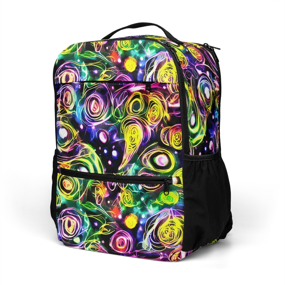 Electric Rosarium on Utility Backpack — Left Front
