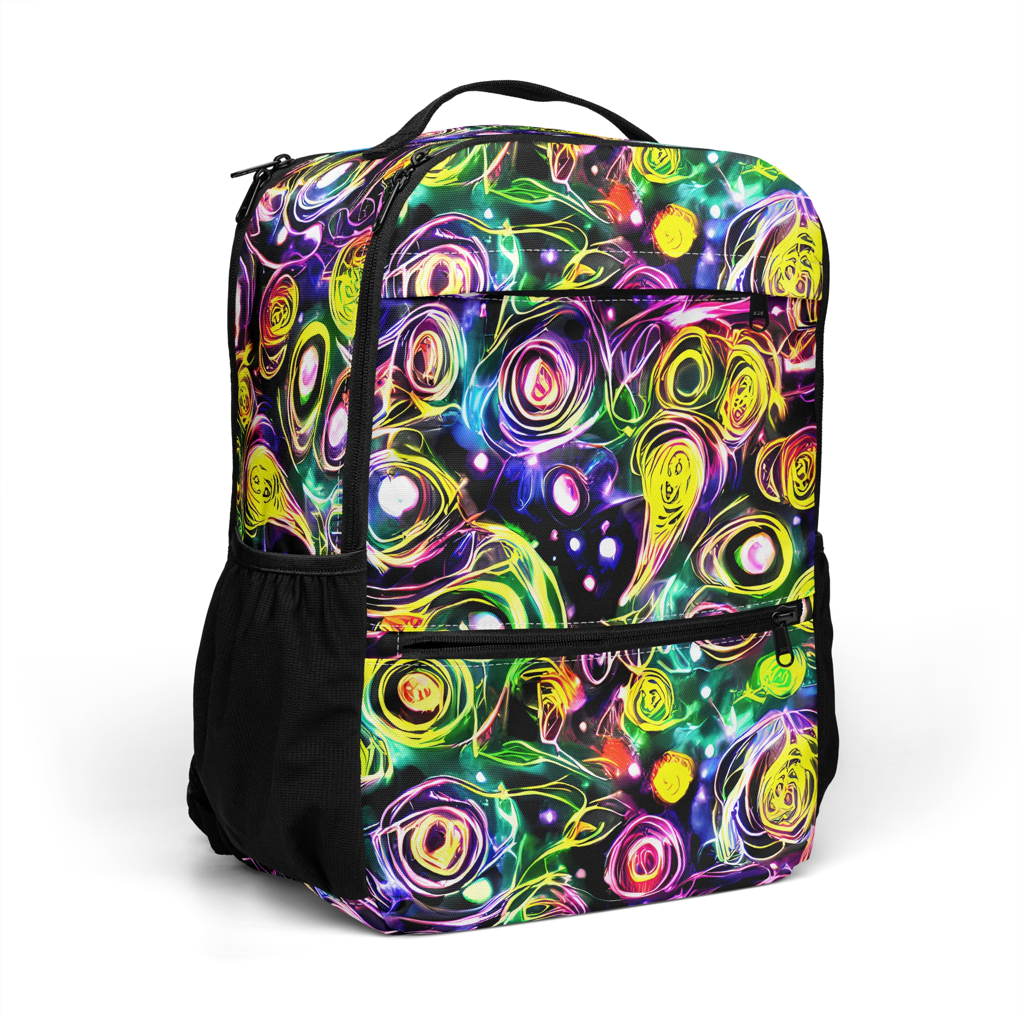 Electric Rosarium on Utility Backpack — Right Front