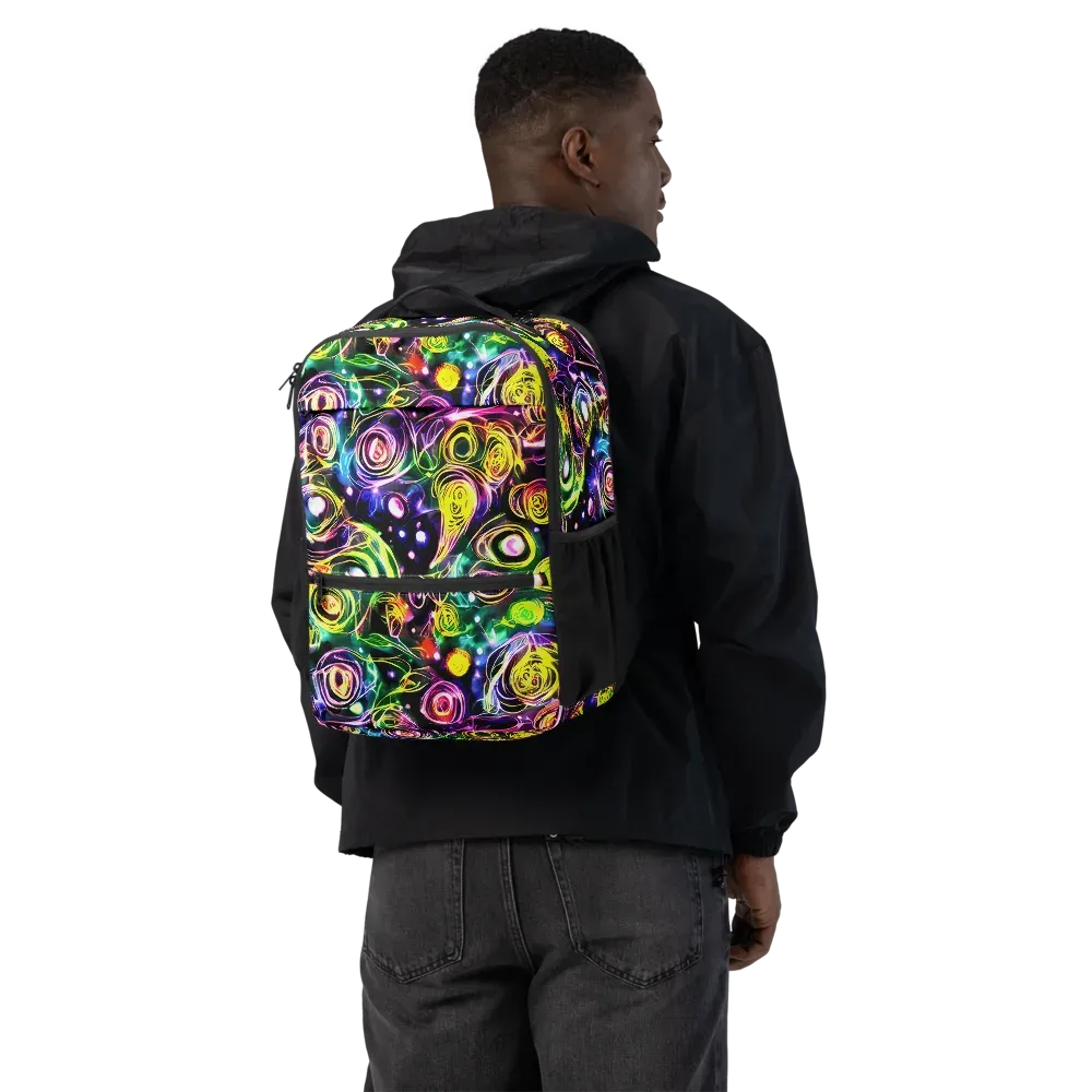 Electric Rosarium on Utility Backpack — Back