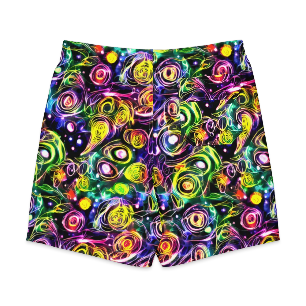 Electric Rosarium on Men's Board Shorts — Back