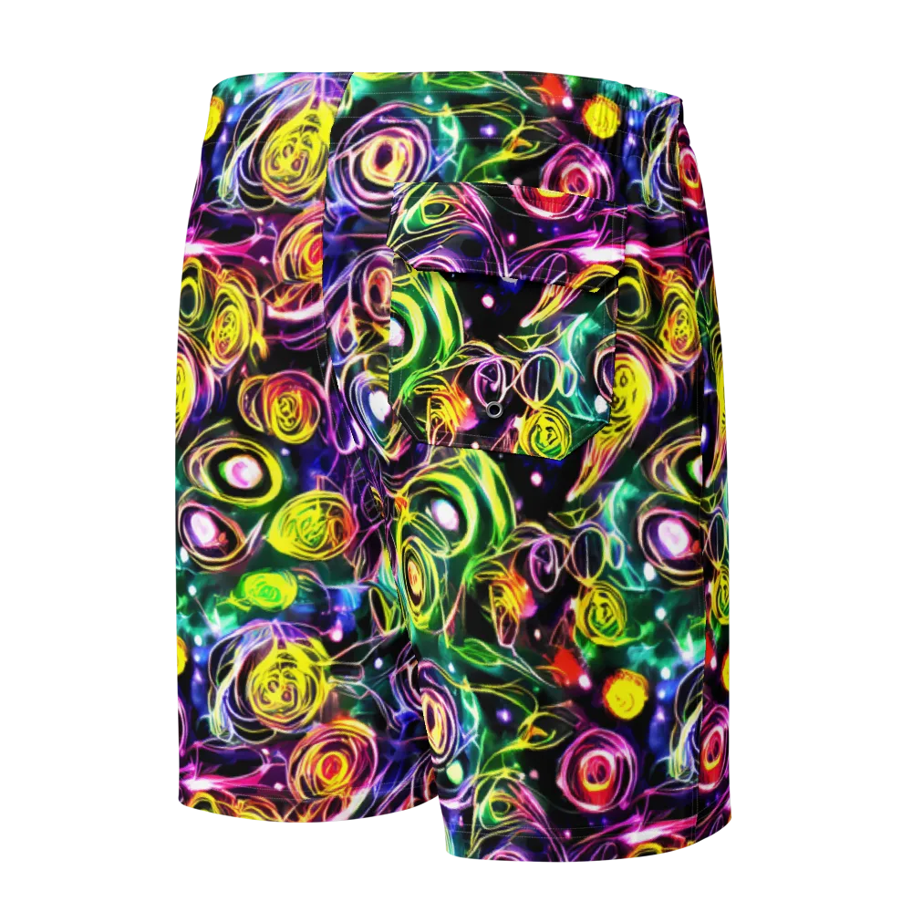 Electric Rosarium on Men's Board Shorts — Back