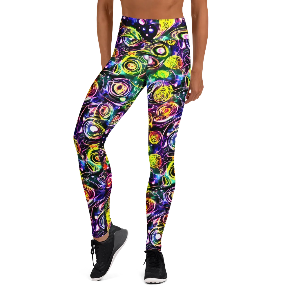 Electric Rosarium on Yoga Leggings — Front