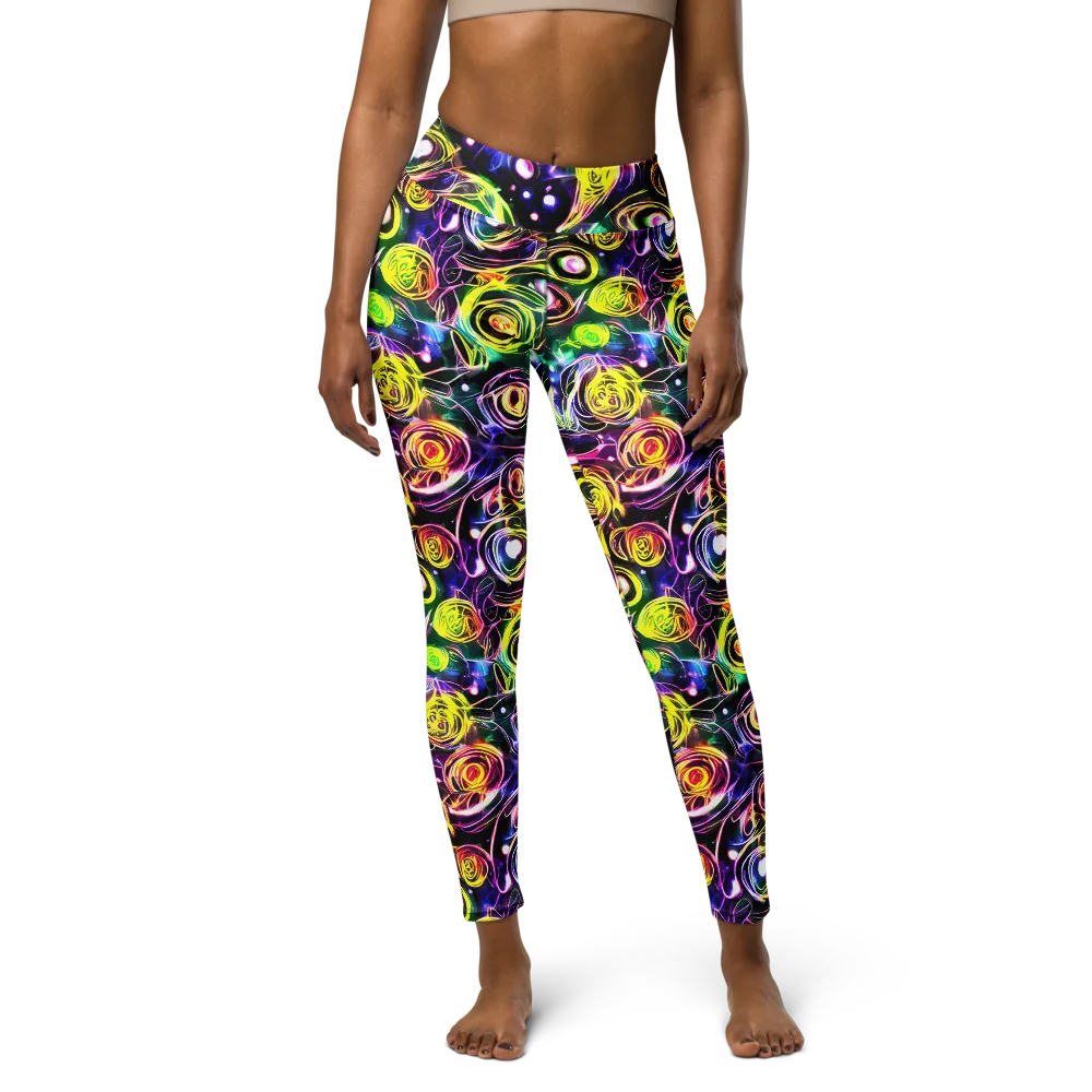 Electric Rosarium on Yoga Leggings — Front