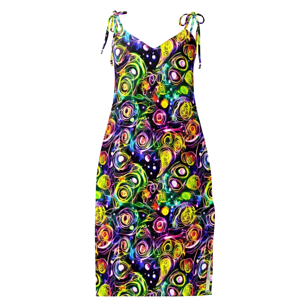 Electric Rosarium on Slip Dress — Front