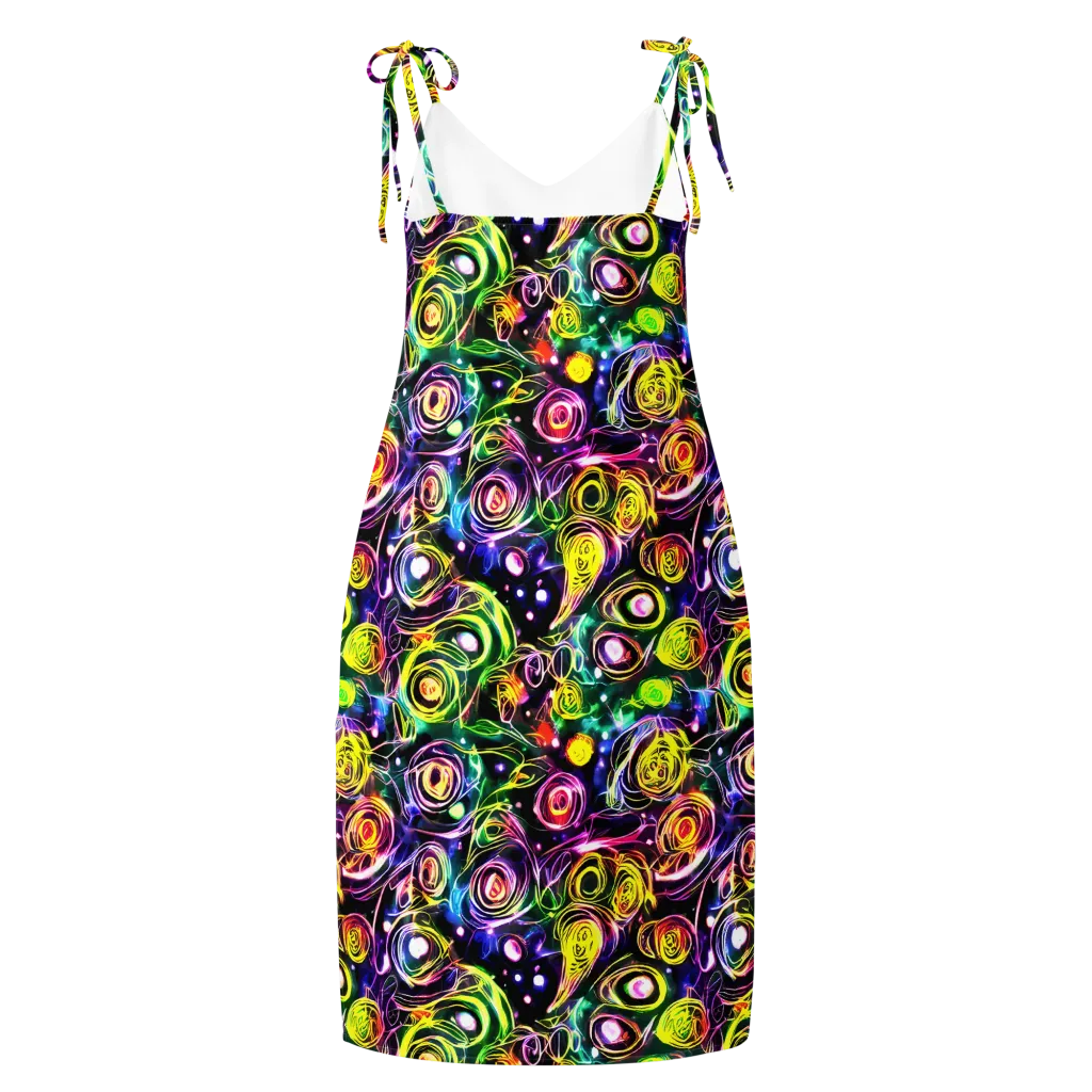 Electric Rosarium on Slip Dress — Back